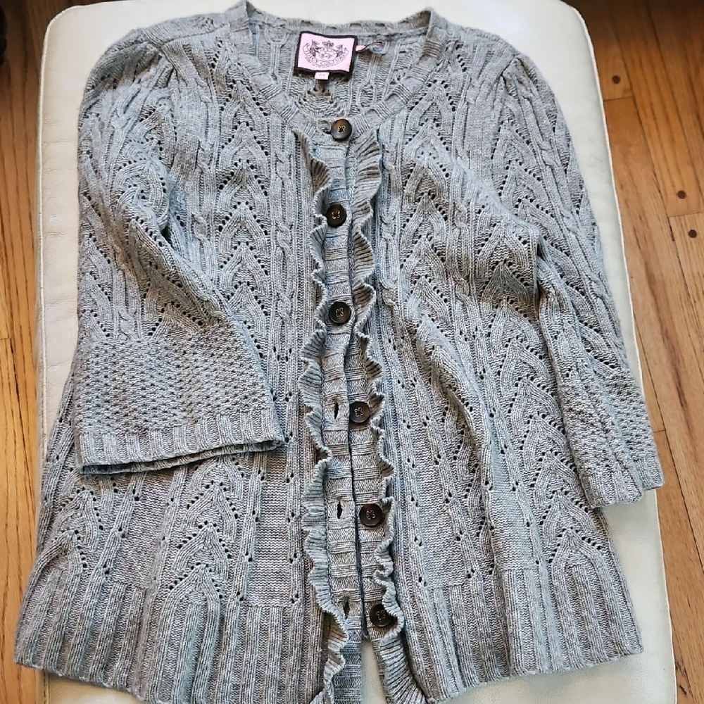 Juicy Couture Gray Knit Cardigan